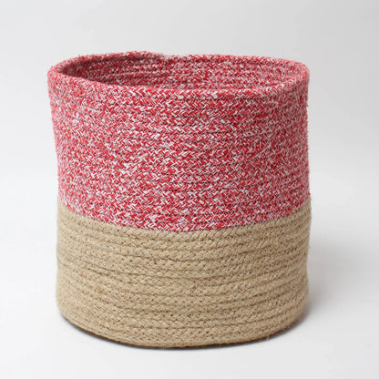 Handcrafted Set of 3 Jute Basket for Plants or Organizing