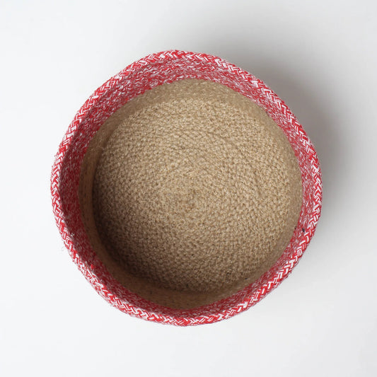 Handcrafted Set of 3 Jute Basket for Plants or Organizing