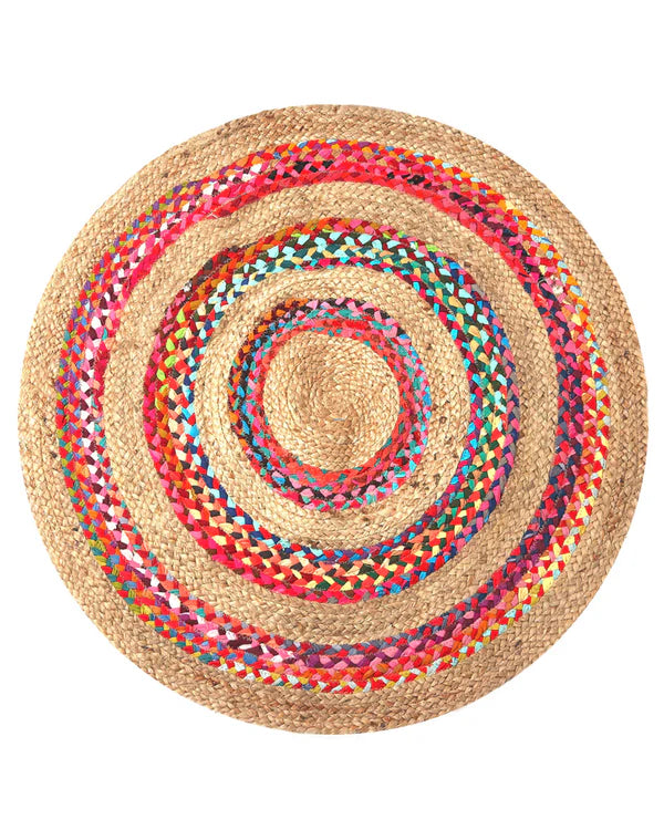 Tapis rond en jute