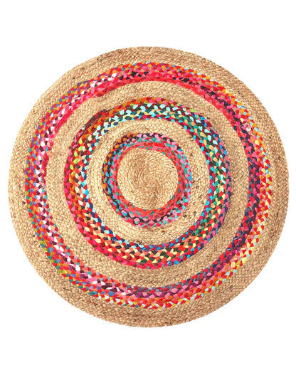 Tapis rond en jute