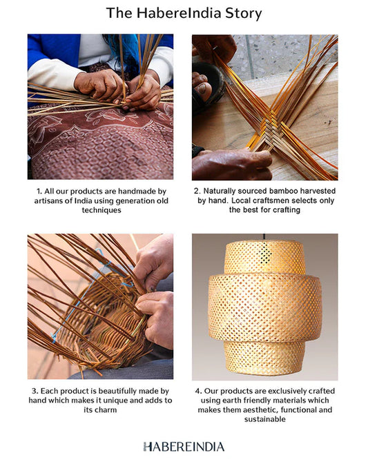 Minimalist Bamboo Pendant Light for Balcony and Patio