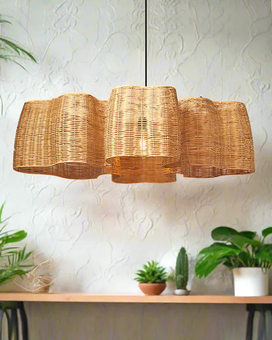 Stylish Rattan Ceiling Light for Balcony and Patio