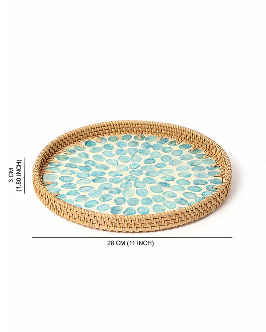 Rattan Decorative Serving Trays for Table and Home Use