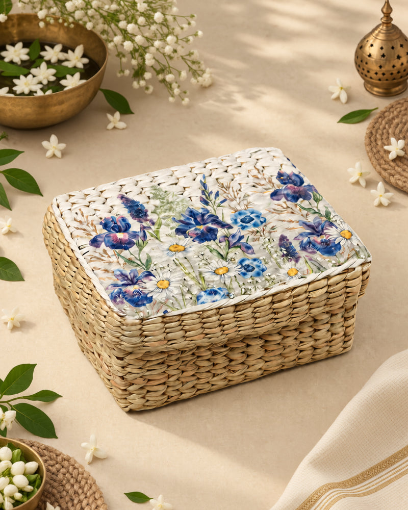 Handwoven Seagrass Storage Box for Wardrobe & Accessories
