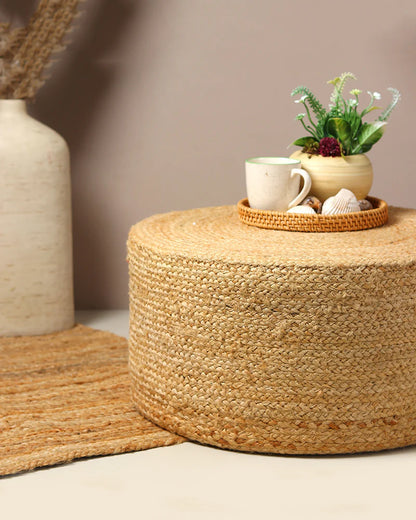 Minimalist Jute Pouffes for Stylish Home Interiors