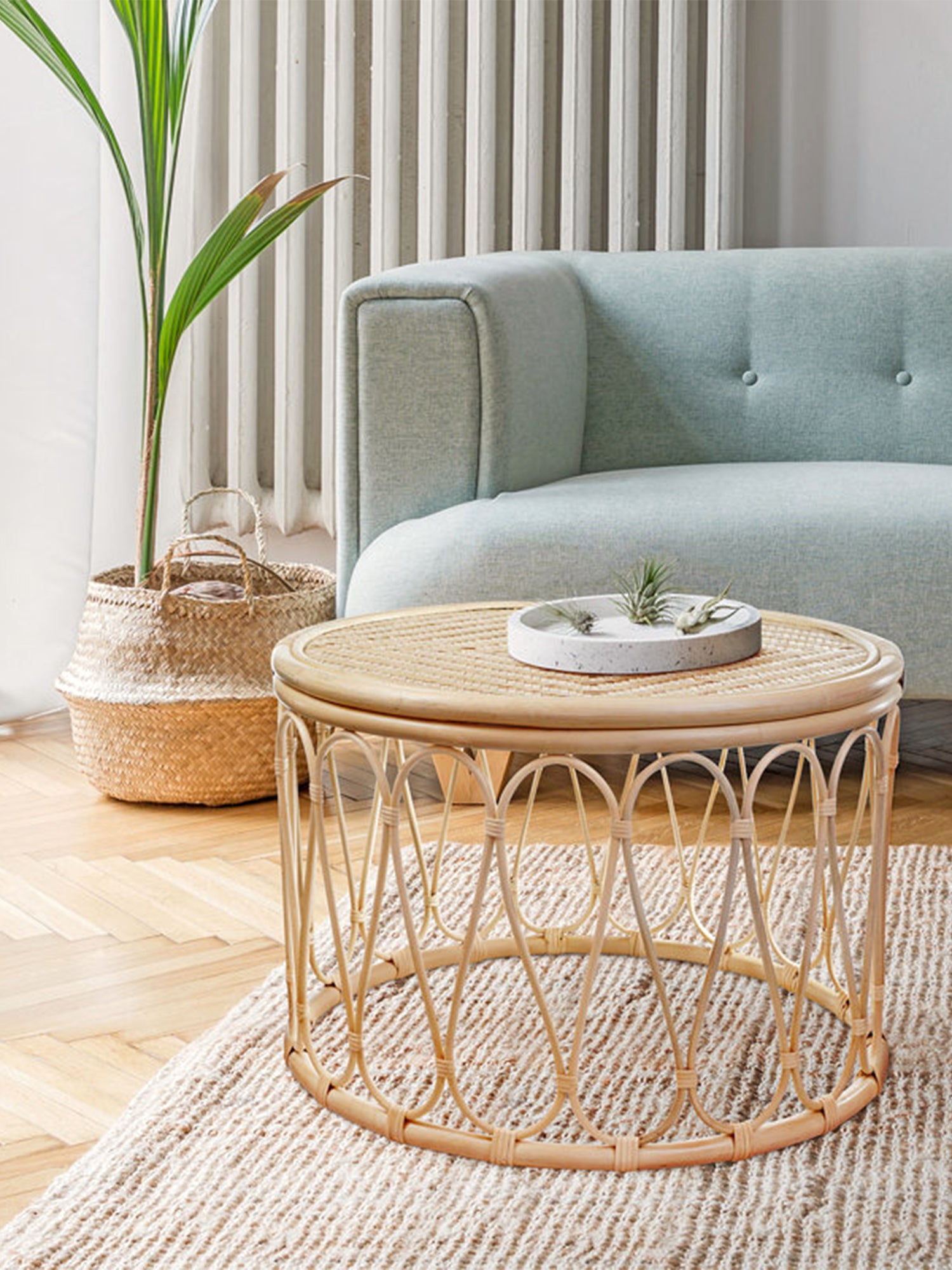 Malibu Rattan Table | Cane Round Table | Rattan Stool | Side Table ...