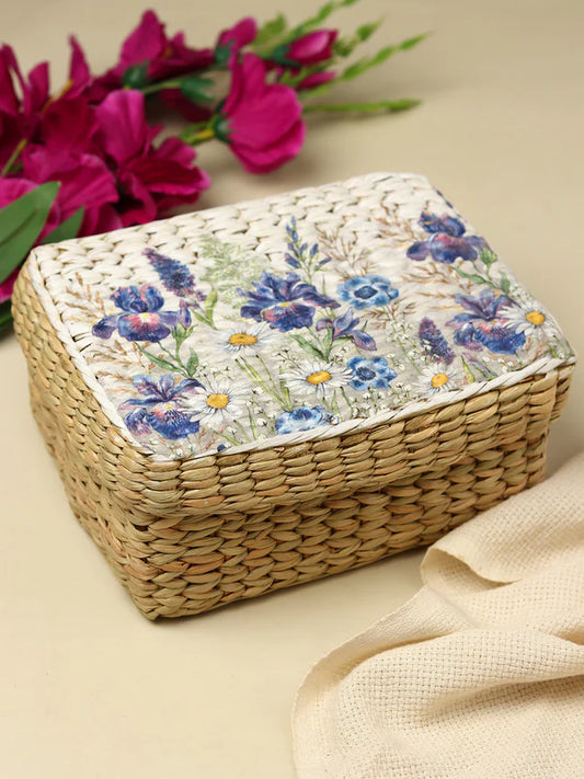 Handwoven Seagrass Storage Box for Wardrobe & Accessories