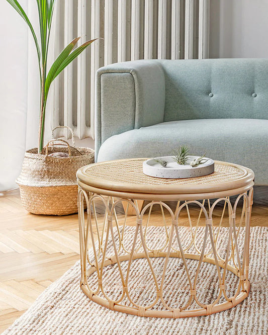 Natural Rattan Tables for Bedroom Corner and Study Use
