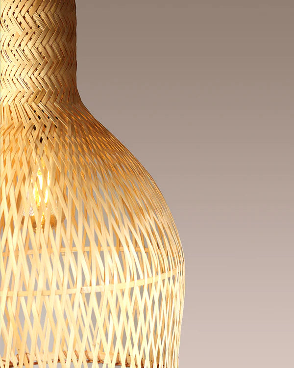 Modern Bamboo Pendant Light for Balcony and Hall