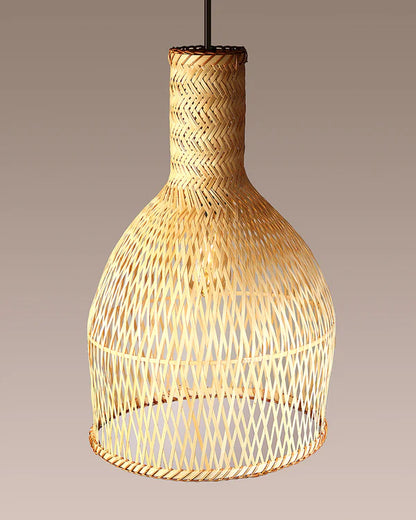 Modern Bamboo Pendant Light for Balcony and Hall