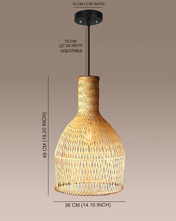 Modern Bamboo Pendant Light for Balcony and Hall