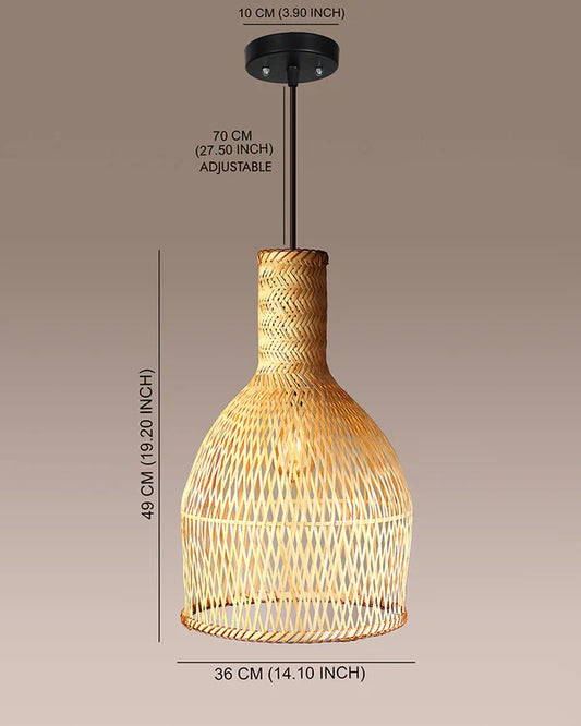 Modern Bamboo Pendant Light for Balcony and Hall
