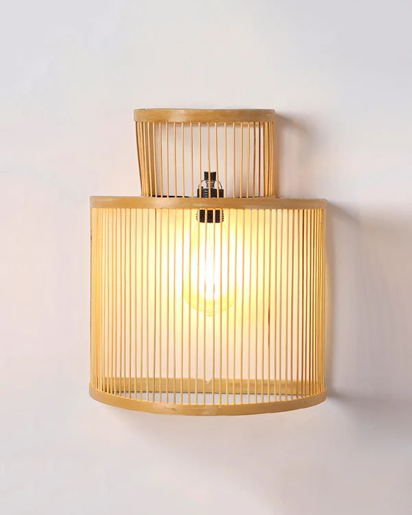 Modern Bamboo Wall Lamp for Dining Space and Home