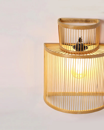 Modern Bamboo Wall Lamp for Dining Space and Home