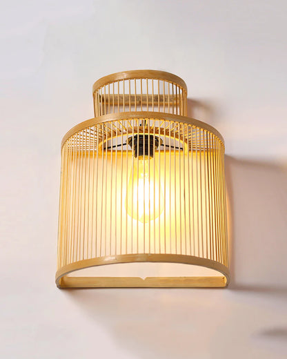 Modern Bamboo Wall Lamp for Dining Space and Home