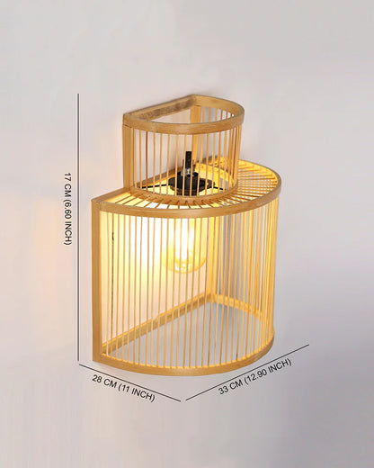 Modern Bamboo Wall Lamp for Dining Space and Home