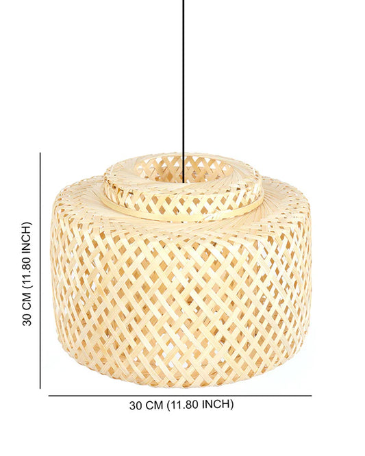 Elegant Cane Hanging Lamp for Living Space and Dining Area