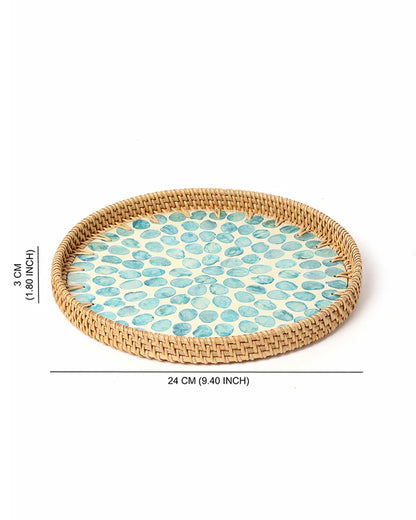 Rattan Decorative Serving Trays for Table and Home Use
