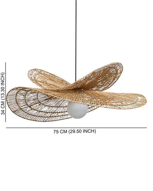 Artistic Raffia Ceiling Light for Living Room Decoration
