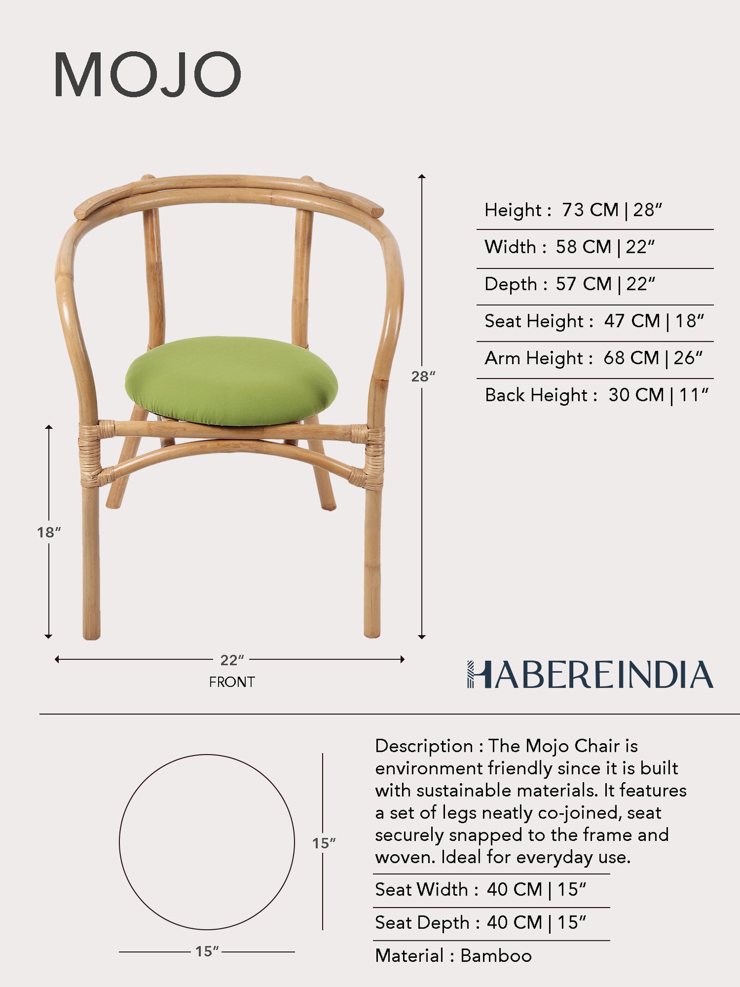 Mojo Bamboo Chair | Rattan Chair | Cafe Chairs