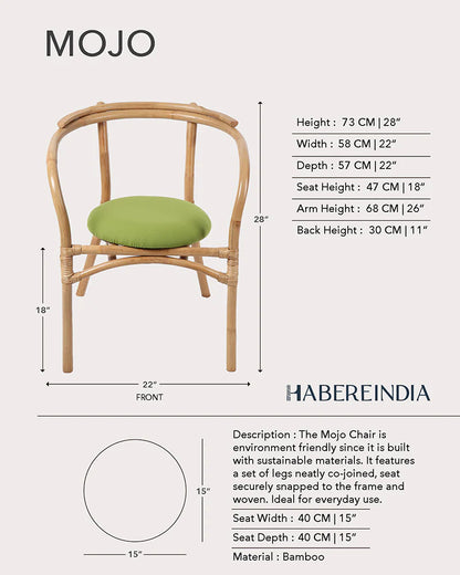 Natural Bamboo Lounge Chairs for Garden and Balcony Comfort