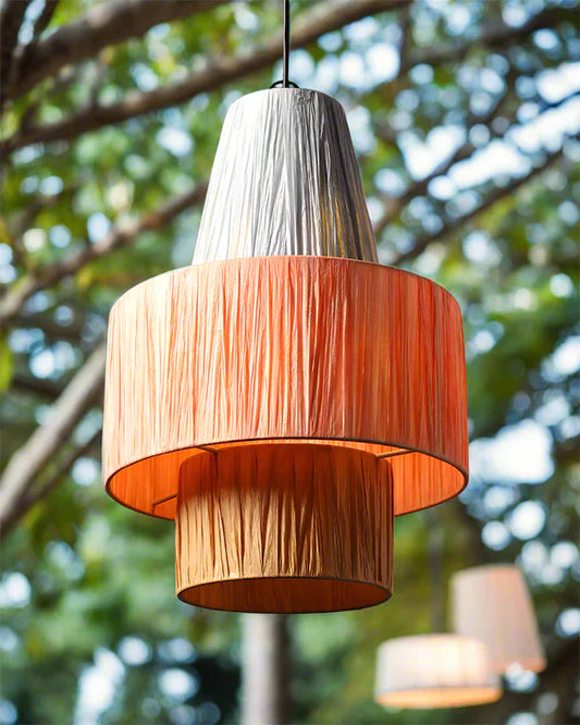 Minimalist Raffia Hanging Lamp for Study Room and Living Room