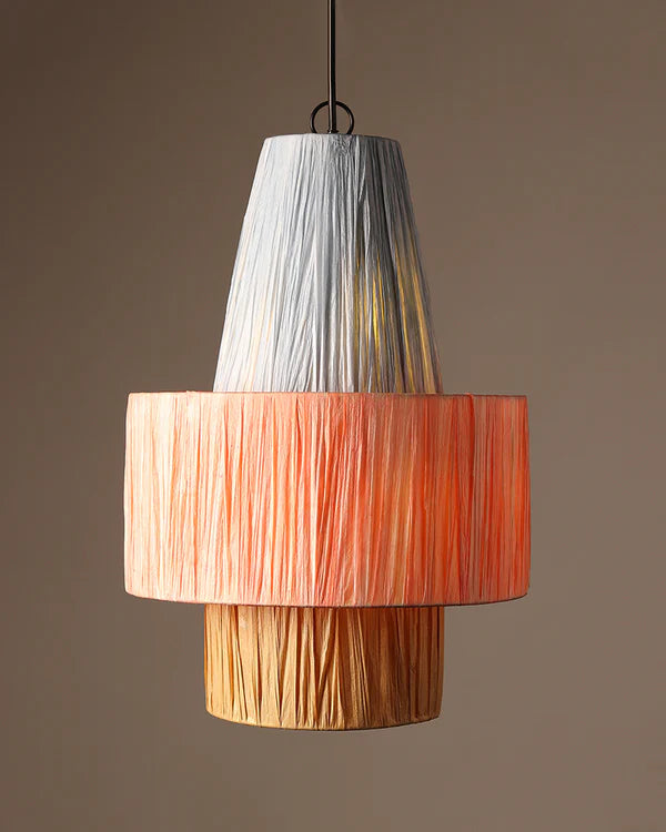 Minimalist Raffia Hanging Lamp for Study Room and Living Room