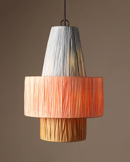 Minimalist Raffia Hanging Lamp for Study Room and Living Room