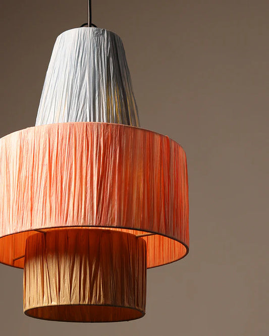 Minimalist Raffia Hanging Lamp for Study Room and Living Room
