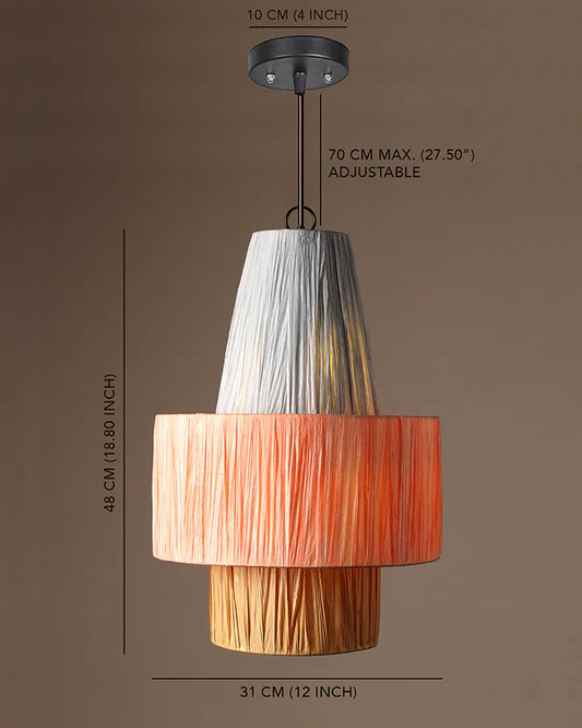 Minimalist Raffia Hanging Lamp for Study Room and Living Room