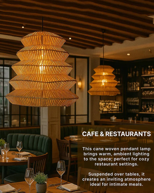 Modern Rattan Pendant Light for Study Room and Living Room