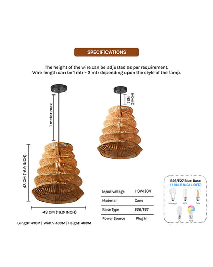 Modern Rattan Pendant Light for Study Room and Living Room