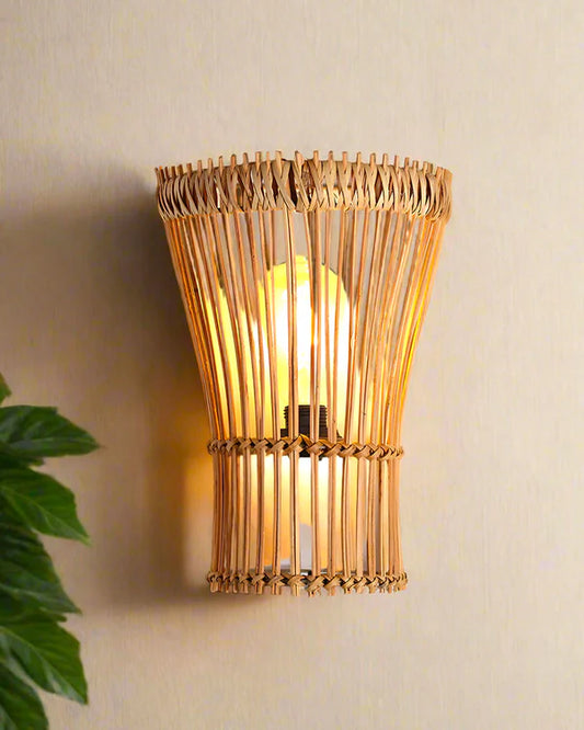 Minimalist Rattan Wall Decor Light for Bedroom and Living Room