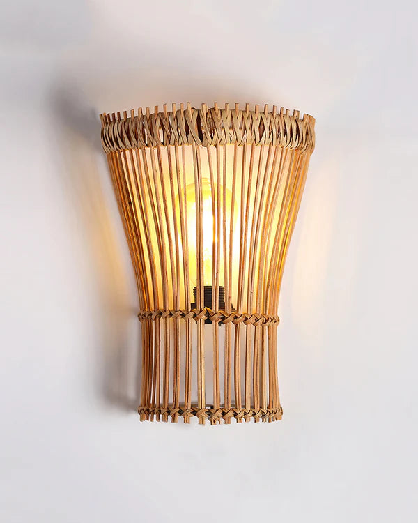 Minimalist Rattan Wall Decor Light for Bedroom and Living Room
