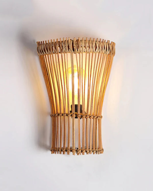 Minimalist Rattan Wall Decor Light for Bedroom and Living Room