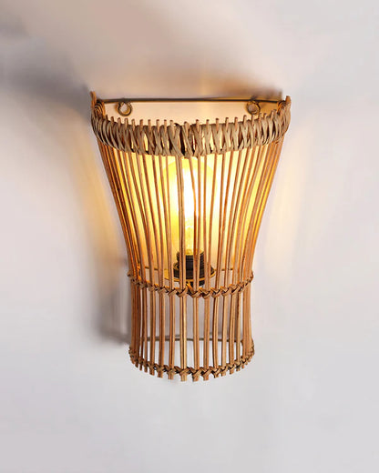 Minimalist Rattan Wall Decor Light for Bedroom and Living Room