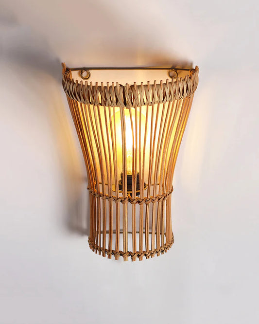 Minimalist Rattan Wall Decor Light for Bedroom and Living Room