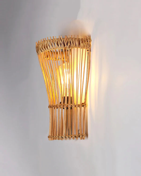 Minimalist Rattan Wall Decor Light for Bedroom and Living Room