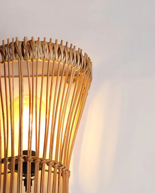 Minimalist Rattan Wall Decor Light for Bedroom and Living Room