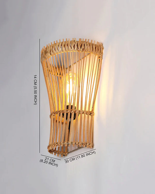 Minimalist Rattan Wall Decor Light for Bedroom and Living Room