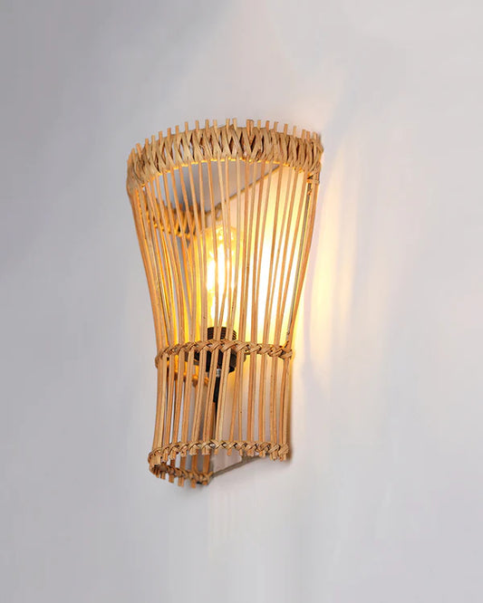 Minimalist Rattan Wall Decor Light for Bedroom and Living Room