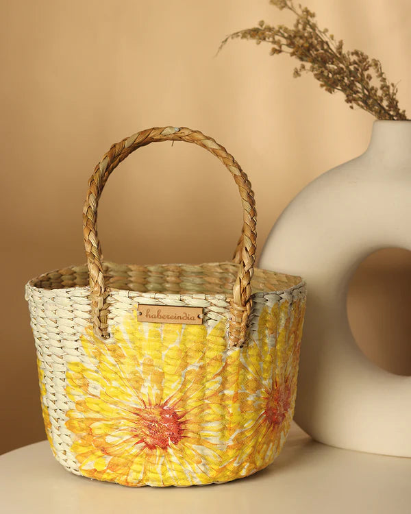 Multipurpose Seagrass Fruit Basket for Home Organization, Tabletop, and Eco-Friendly Decor