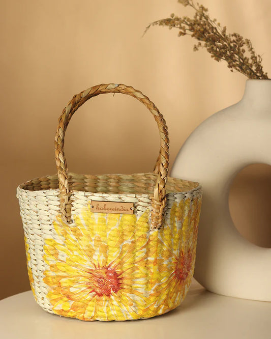 Multipurpose Seagrass Fruit Basket for Home Organization, Tabletop, and Eco-Friendly Decor