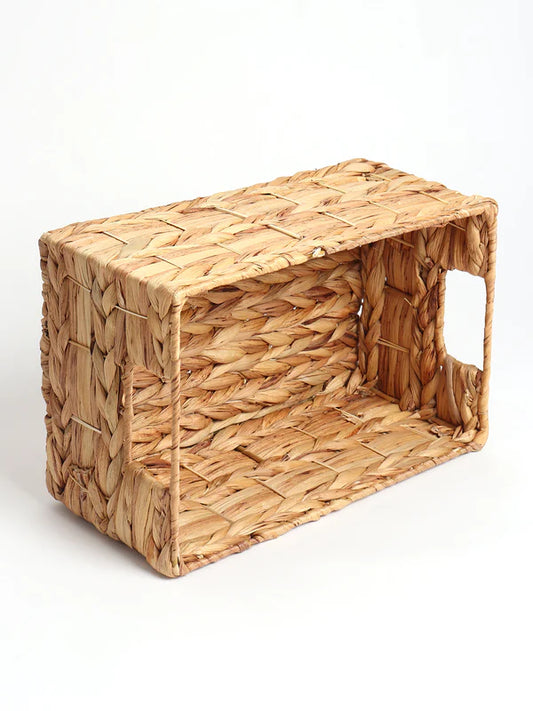 Multipurpose Water Hyacinth Organiser Basket for Decorative and Functional Use
