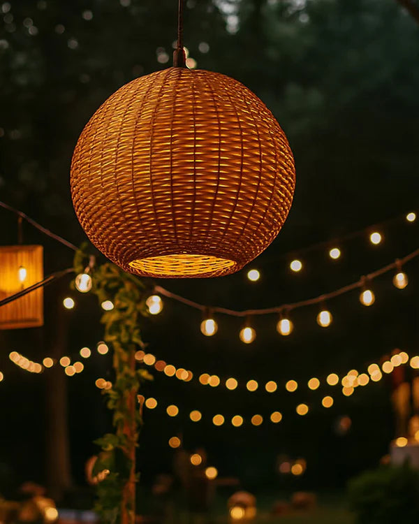 Modern Wicker Hanging Lamp for Dining Space and Home