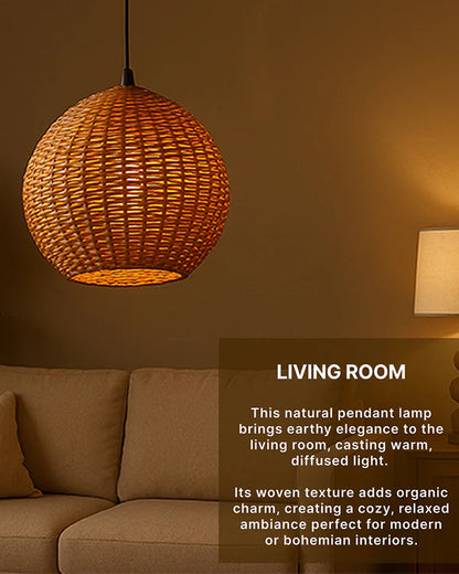 Modern Wicker Hanging Lamp for Dining Space and Home