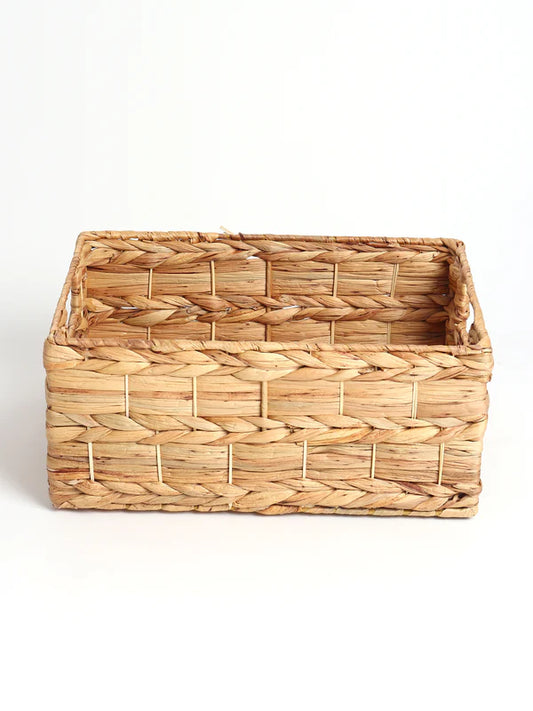 Multipurpose Water Hyacinth Organiser Basket for Decorative and Functional Use