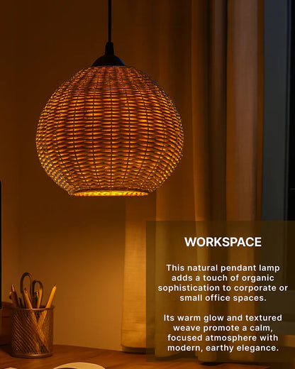 Modern Wicker Hanging Lamp for Dining Space and Home
