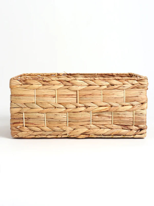 Multipurpose Water Hyacinth Organiser Basket for Decorative and Functional Use