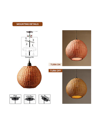 Modern Wicker Hanging Lamp for Dining Space and Home